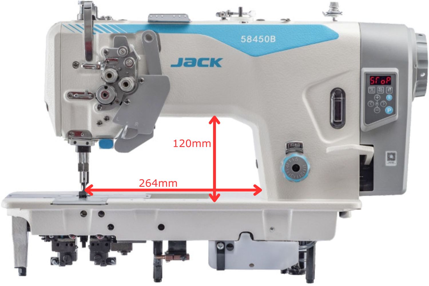 Przestrzeń robocza 264 na 120 mm w JACK JK-58450B-A-003C
