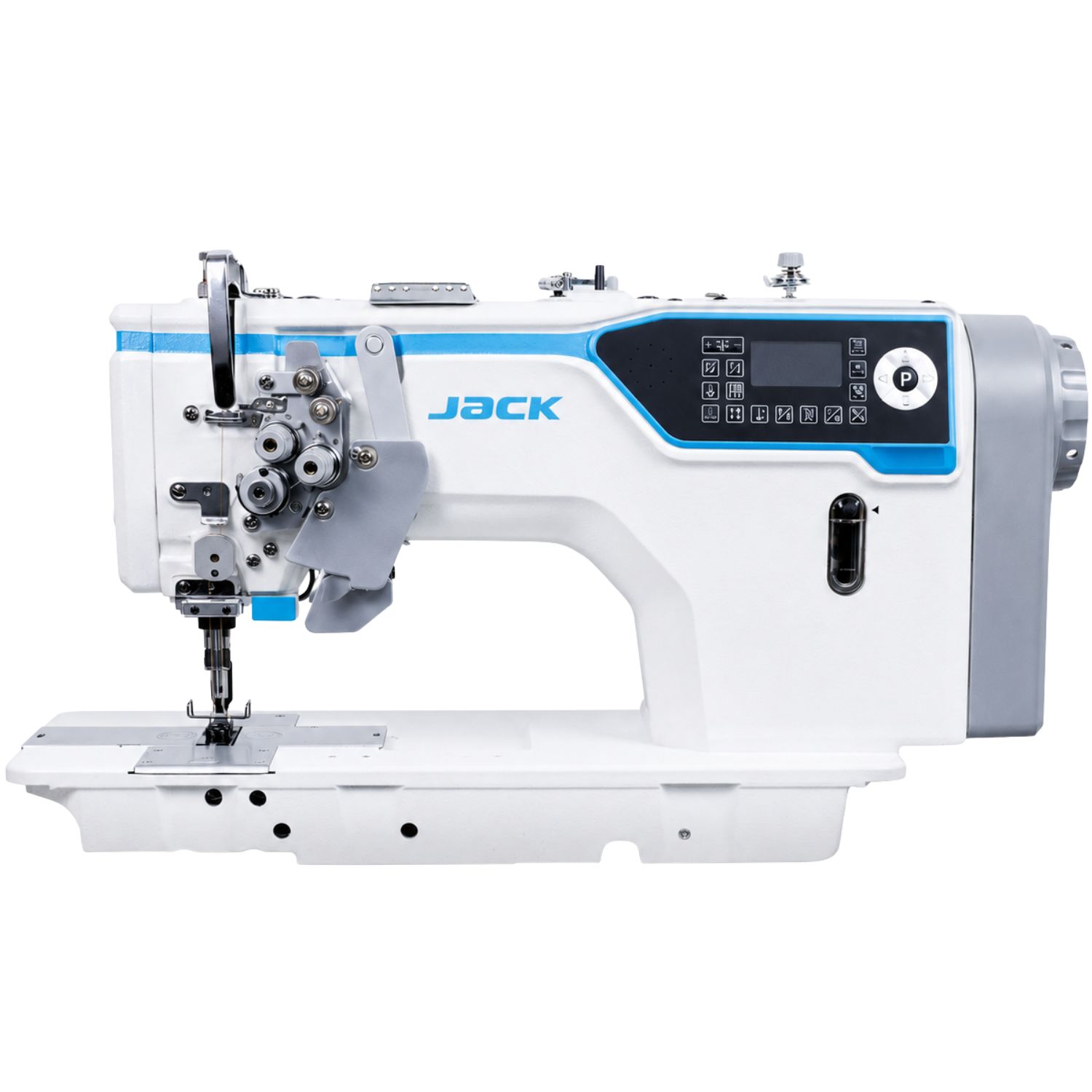 Automatyczna stebnówka 2-igłowa JACK JK-58750J-A-105 z wyłączanymi igłami i dużymi chwytaczami