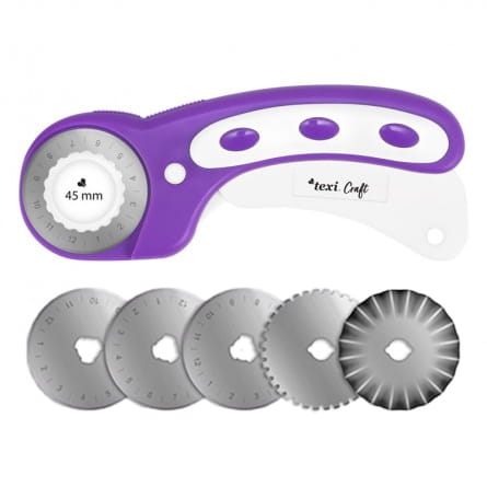 Nóż krążkowy TEXI 4106 45 mm, 5 wymiennych ostrzy w komplecie